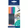Faber-Castell Creative Marker set met 4 stuks, waterbasis inkt, geurloos, veegvast, diverse kleuren 160704