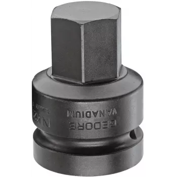 GEDORE 1 inch aandrijving 27 mm zeskant-slagschroevendraaier-dopsleutel, 60 mm lengte, gefosfateerd 1956582
