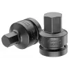 GEDORE 1 inch aandrijving 27 mm zeskant-slagschroevendraaier-dopsleutel, 60 mm lengte, gefosfateerd 1956582