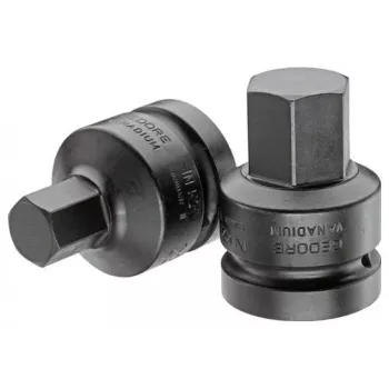 GEDORE 1 inch aandrijving 27 mm zeskant-slagschroevendraaier-dopsleutel, 60 mm lengte, gefosfateerd 1956582
