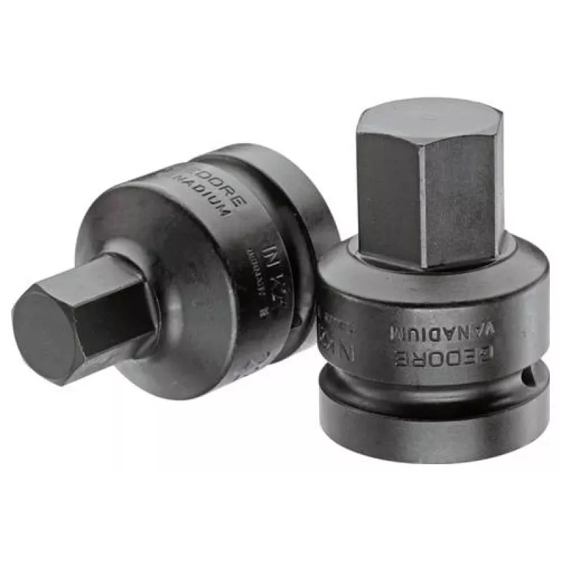 GEDORE 1 inch aandrijving 27 mm zeskant-slagschroevendraaier-dopsleutel, 60 mm lengte, gefosfateerd 1956582