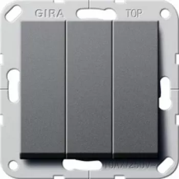 GIRA 283228 System 55 wipschakelaar 2-polig 10AX 250V antraciet
