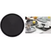 Esmeyer OHIO rond dienblad, zwart kunststof, gerubberd antislip oppervlak, 35 cm 307-016