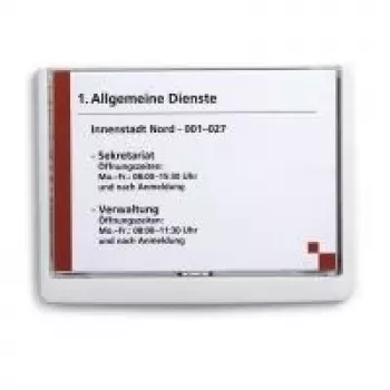 DURABLE CLICK SIGN A5 liggend deurbordje, zilveren frame, privacykap, 1 stuk 486602