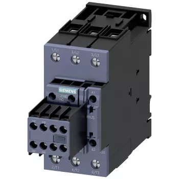 SIEMENS contactor AC-3 22kW/400V 2NO+2NC 230V AC 50A S2 schroefklemmen (3RT20361AP04)