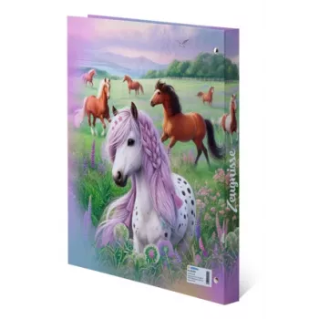 HERMA rapportringband Pferdewelt, DIN A4 van stevig karton, stevige cover, volledig bedrukt, - 1 stuk (20159)