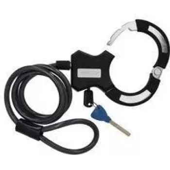 FISCHER kabelslot met framebevestiging, 1200 mm, handboei-sleutelslot, zwart 50745