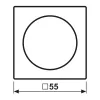 JUNG A 1740 SW afdekking met draaiknop, duroplast, serie A, zwart