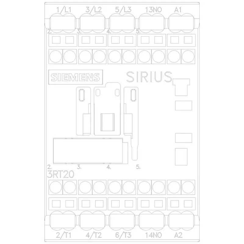 Siemens SIRIUS 3RT2 vermogensrelais 3RT20162AB01, 3-polig, 7,5 A, 24 V AC spoel, schroefklemmen