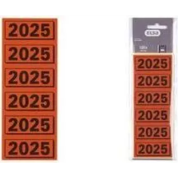 ELBA 2025 rode zelfklevende indexetiketten 57 x 25 mm (120 etiketten) voor ordners