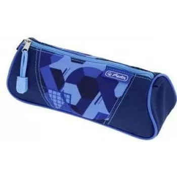 Herlitz etui driehoekig blauw Goal polyester, 1 ritsvak 400205920