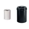 HELIT H2515695 stalen afvalemmer met vlamdover, 30 L, zwart, rond, Ø335 x 470 mm