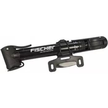 FISCHER mini fietspomp met T-greep, zwart, omschakelbaar hogedruk/hoge volume, telescopisch - 1 stuk (85581)