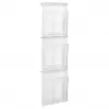 HELIT PLACATIV wandprospekthouder, 3 vakken, A4 staand, helder SAN, 35 mm diepte H6810702