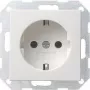 Gira System 55 Schuko stopcontact, reinwit zijdeglans, 16 A, inbouw 018827