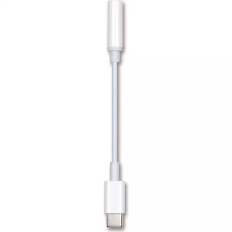 2GO 797008 USB-C naar 3,5 mm audio-adapterkabel, 0,1 m, wit