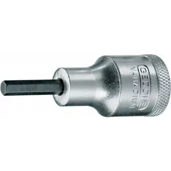 GEDORE IN 19 7/32 AF inbus-bit-dopsleutel, 1/2 inch aandrijving, 55 mm lengte, mat verchroomd 6154980