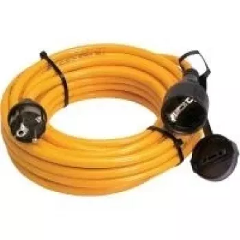 AS Schwabe 25 m oranje rubber verlengsnoer met randaarde stekker en koppeling, 3G1,5 mm², IP44, 16 A, 230 V 59225