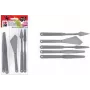 Marabu schildersmes-set, kunststof, 5 delen, voor pasteuze verf, structuurpasta's, acrylverf, olieverf, geel 0173000000031
