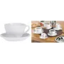 Esmeyer BISTRO koffiekoppen-set, 6 delen, wit porselein, ronde greep, 76 mm hoogte, 220 ml 433-254