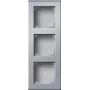 Gira E2 aluminium 3-voudig afdekraam, mat, System 55 136326
