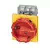 Siemens 3LD2804-0TK53 3-polige hoofdschakelaar / noodstopschakelaar, 125 A, frontmontage, rood/geel