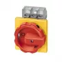 Siemens 3LD2804-0TK53 3-polige hoofdschakelaar / noodstopschakelaar, 125 A, frontmontage, rood/geel