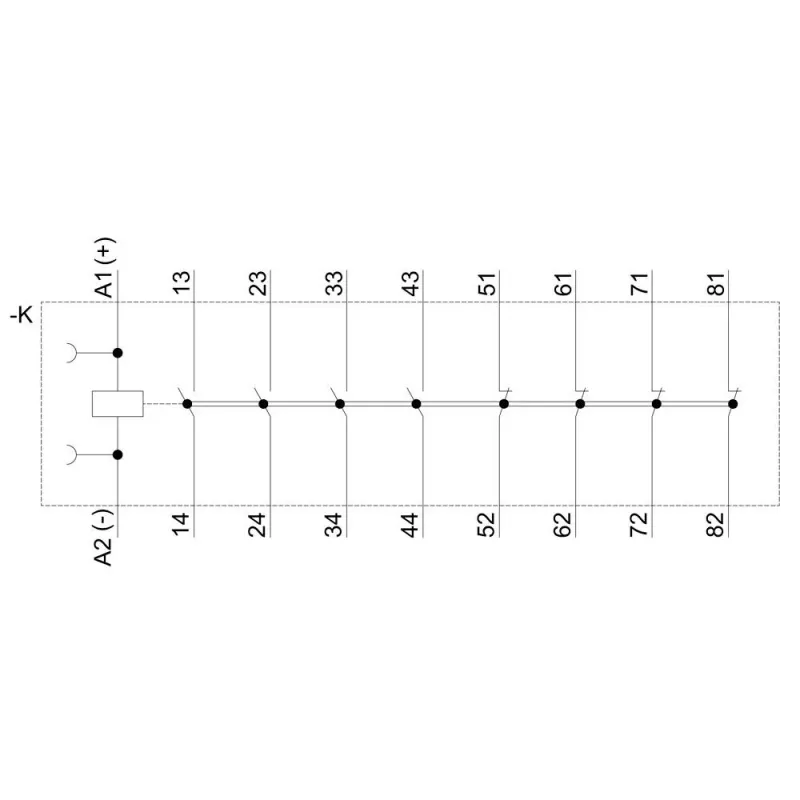 Siemens SIRIUS 3RH2 hulprelais 3RH2244-2BB40, 4 NO + 4 NC, 24 V DC spoel, schroefklemmen
