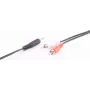 SHIVERPEAKS BASIC-S audiokabel, 2x RCA stekker naar 3,5 mm jackstekker, 5,0 m, stereo, zwart, polyzak BS30832-5