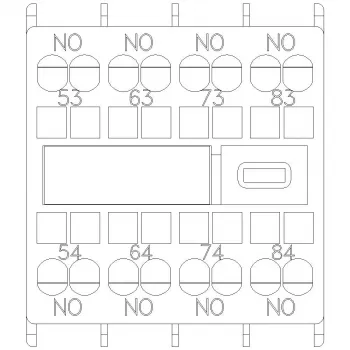 Siemens hulpschakelaarblok 3RH2911-2XA40-0MA0, 4-polig, 2NO+2NC