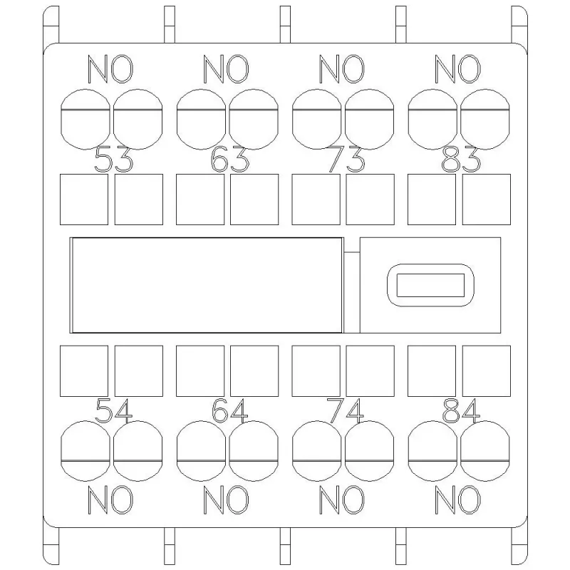 Siemens hulpschakelaarblok 3RH2911-2XA40-0MA0, 4-polig, 2NO+2NC