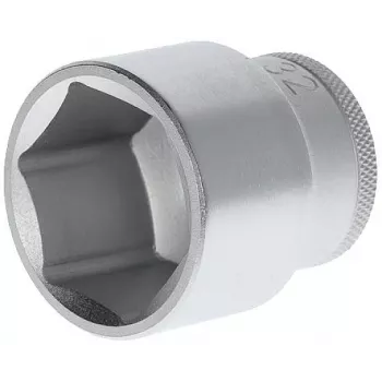 GEDORE 1/2 inch aandrijf zeskant dopsleutel 32 mm, 6-kant, verchroomd, DIN 3124 6132740
