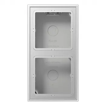JUNG opbouwafdekking 2-voudig met geïntegreerd frame, aluminium (AL2582A-L)