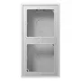 JUNG opbouwafdekking 2-voudig met geïntegreerd frame, aluminium (AL2582A-L)