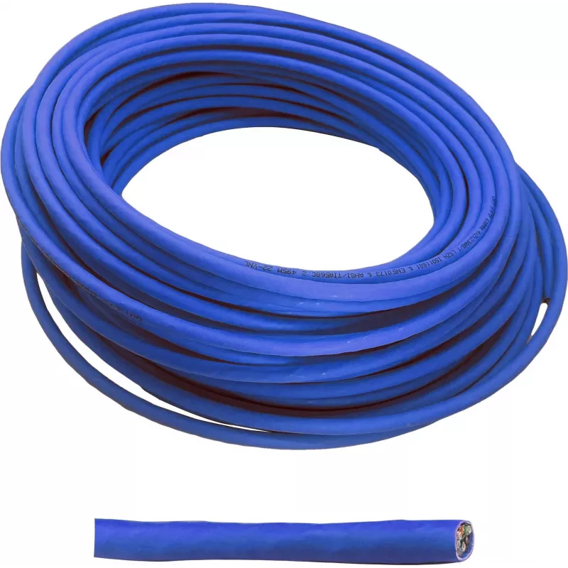 HELOS Cat 8.1 S/FTP PiMF installatiekabel, LSZH, blauw, 100m ring