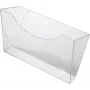 HELIT H6103008 wandhouder voor folderhouder, grijs-transparant