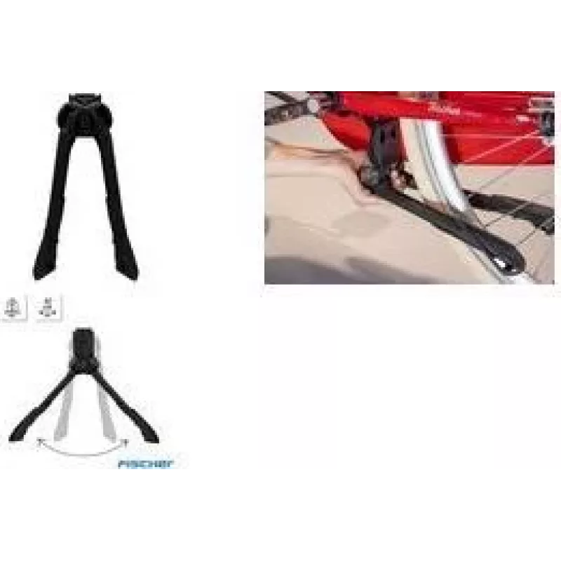 FISCHER fietsenstandaard aluminium zwart (50176:FISCHER)