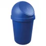 helit ronde afvalbak met zwaaideksel, 45 liter, blauw, polypropyleen, Ø400 mm x H700 mm (H2401334)
