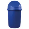 helit ronde afvalbak met zwaaideksel, 45 liter, blauw, polypropyleen, Ø400 mm x H700 mm (H2401334)