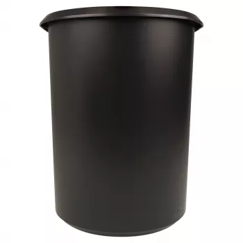 HELIT the double prullenbak, ovaal, 20 L, zwart, PE, zonder deksel, deel 1 (H6103795)