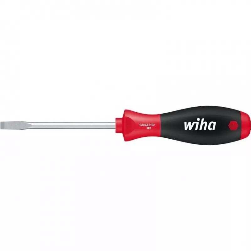 Wiha SoftFinish platte schroevendraaier 6,5 mm bladbreedte, 150 mm bladlengte, DIN ISO 2380 00703
