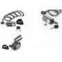FISCHER FIETS spiraalkabelslot antraciet met alarm sleutelslot 85908:FISCHER