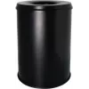 Helit H2515495 stalen afvalemmer met vlamdover, 15 liter, zwart, rond