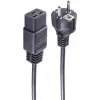 SHIVERPEAKS Basic stroomkabel Schuko naar IEC C19, 3 m, 16 A, zwart BS60015-S