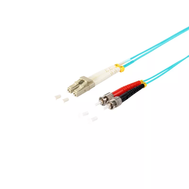 SHIVERPEAKS S/CONN maximum connectivity LC/ST Duplex Multimode OM3 50/125µm glasvezel-patchkabel, aqua, 5m (77945/3)