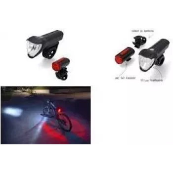 FISCHER fiets LED-verlichtingsset TWIN, 50/25/15 lux voorlicht, USB-oplaadbaar, StVZO-goedgekeurd 50428