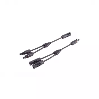 SHIVERPEAKS PV4 T-adapter kabelset, 2-naar-1, 4 mm², zwart, 30 cm BS02-21032