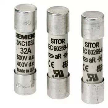 Siemens 3NC2263 cilindrische zekering 6A 500V AC 250V DC gG 10x38mm