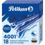 Pelikan 4001 GTP/18 koningsblauwe standaard grootruimte-inktpatronen, 18-pack 300735