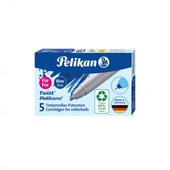 Pelikan Eco rollerbal-navulpatroon voor Pelikano/Twist, koningsblauw, 65% gerecycled kunststof, 1 stuk 300010004